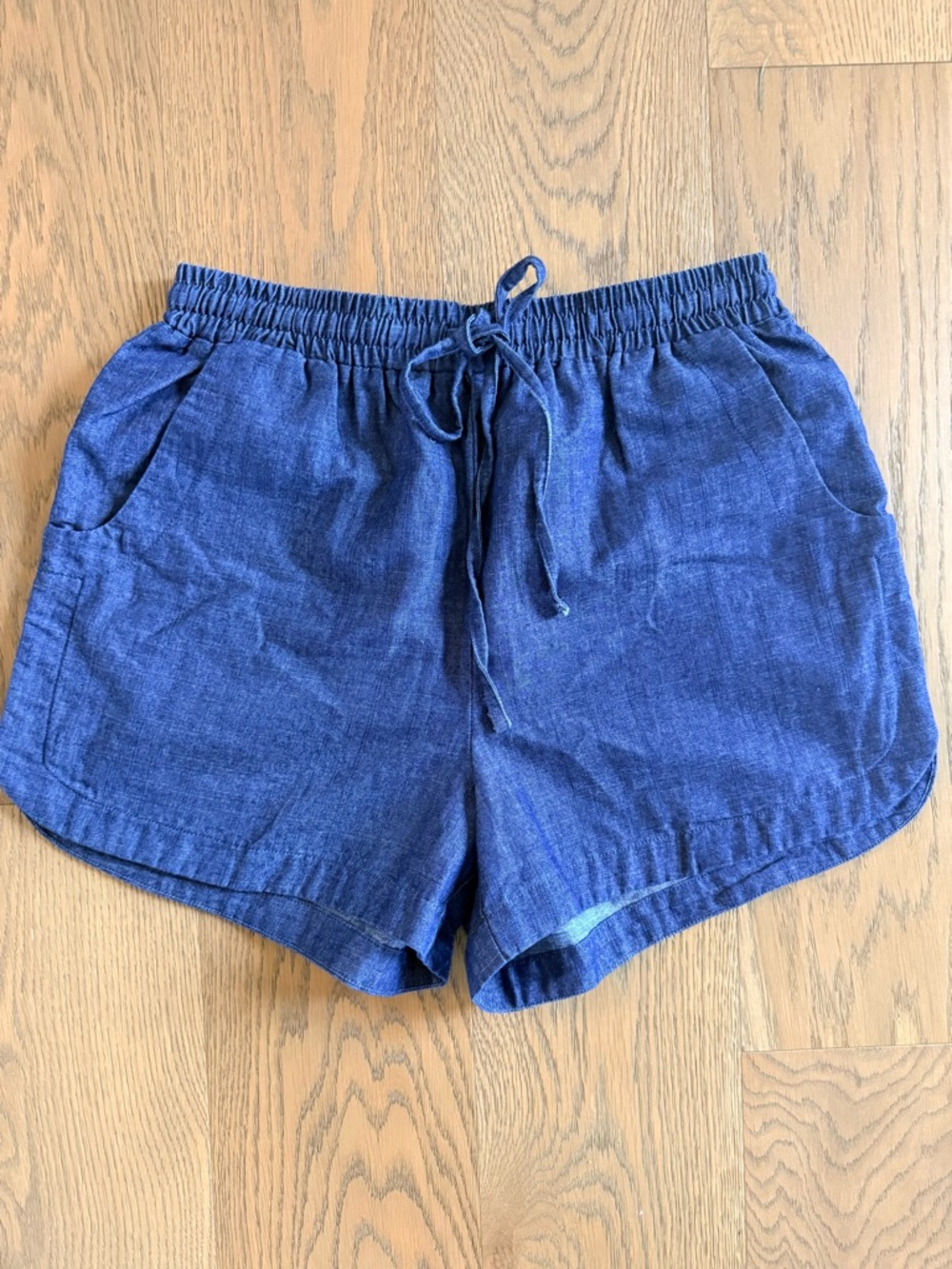 Cotton Bleu Casual Drawstring Women's Denim Shorts